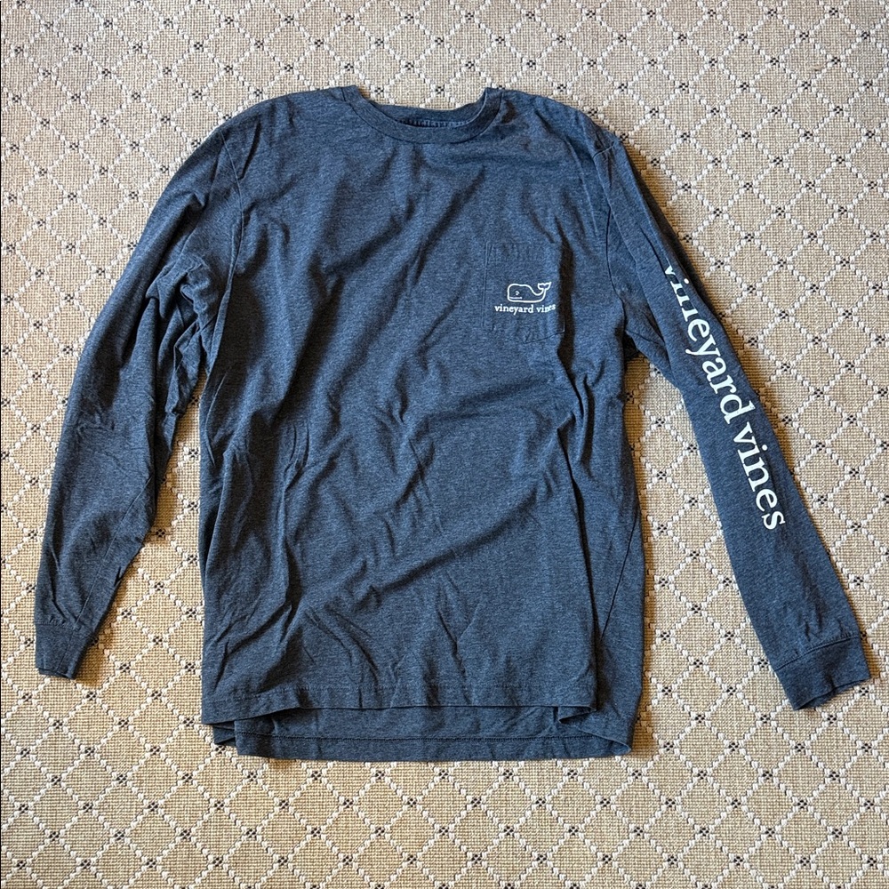 Vineyard Vines Men's Charcoal Long Sleeve Tee